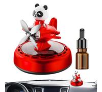 Difusor De Perfume Para Coches Difusor De Energía Solar Para Aromaterapia Eliminador De Coches Olores Giratorios Refrescante, Panda Lindo Y Decoración Plan Para Vehículos