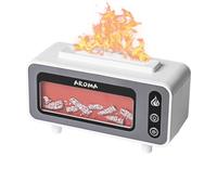Difusor de - Purificador de fuego para chimenea interior 410 g, humidificador silencioso USB de 200 ml, luz LED ajustable, estuche cuadrado de PC Abs | Generador de niebla para baño, Yoga, sóta