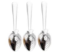 Difusor de té (3pcs) colador de acero inoxidable de 15 cm con agujeros finos reutilizable para café en hojas y condimentos.