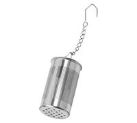 Difusor de té: infusor de malla inoxidable, herramienta de filtro fino, cesta coladora reutilizable, diseño de cadena de gancho fuerte, construcción y duradera, proceso de limpieza conveniente
