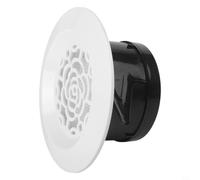 Difusor de techo redondo con control de flujo de aire ajustable, cubierta de parrilla ABS de 75 mm, 100 mm, 125 mm, para baño, cocina, sala de estar, instalación de pared o techo, color blanco (100 mm