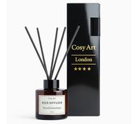 Difusor de varillas | Rosa + geranio | Botella ámbar con 7 varillas | Juego de aceites difusores naturales | Fragancia para el hogar | 100 ml | Regalo para hombres y mujeres