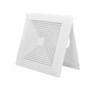 Difusor de ventilación cuadrado ABS Snap-In para aires acondicionados, panel liso antienvejecimiento, instalación simple, flujo de aire eficiente, blanco, varios tamaños, oficina en casa (150)