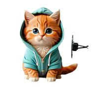 Difusor de ventilación de gato de 5 cm, clip de fragancia para coche, aroma sólido, adorable forma, salida automática, aroma de conducción, viajes, estilo interior, regalo, dulce, lindo, fresco