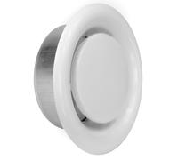 Difusor de ventilacion | Difusor aire acondicionado | Valvula de Techo o Pared para cocina, baño | Rejilla de Ventilación redonda ajustable en Chapa Acero | Boca de extracción (Extracción, ø125mm)
