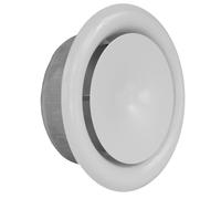Difusor de ventilacion | Difusor aire acondicionado | Valvula de Techo o Pared para cocina, baño | Rejilla de Ventilación redonda ajustable en Chapa Acero | Boca de extracción (Impulsión, ø125mm)