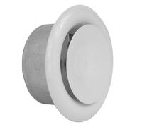 Difusor de ventilacion | Difusor aire acondicionado | Valvula de Techo o Pared para cocina, baño | Rejilla de Ventilación redonda ajustable en Chapa Acero | Boca de extracción (Impulsión, ø100mm)