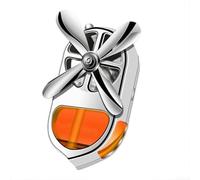 Difusor de ventilador de ventilación de coche con fragancia aromática, diseñado para refrescar el entorno del vehículo y proporcionar una decoración elegante para salidas de aire (naranja)