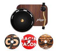 Difusor de vinilo retro - Ambientador de aroma para coche, estilo tocadiscos | Accesorio aromático recargable para vehículo, SUV, camión, hogar, espacio de trabajo, tablero, fragancia decorativ