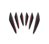 Difusor Decoración 6 Piezas Divisor Aleta Alerón Carrocería Canard Cenefa Mentón Tuning Coche Labio Parachoques Delantero Universal Alerón Parachoques Delantero(Carbon Fiber 6pcs)