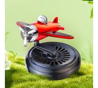 Difusor funcional de coche con aspecto de hélice giratoria por diseño de avión de combate para estilo interior y refrescante de aire (rojo)