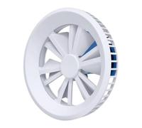 Difusor giratorio de ventilación de ABS ajustable, 26,5 cm, color blanco | Gira el flujo de aire en cualquier dirección hacia corrientes de aire y distribuye el aire uniformemente por toda tu