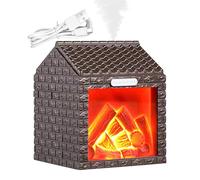 Difusor Humidificador de Chimenea | Humidificador de aire y Difusor de aromaterapia con luz LED,Cargador USB Niebla fresca Atomización Decoración del hogar para dormitorio Sueño Noche Spa