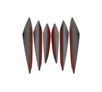 Difusor Labio Decorativo Aleta Divisora Parachoques Delantero Universal Canard para Cuerpo Precio Barbilla para Coche Modificado Alerón Parachoques Delantero(6PCS Carbon Fiber)