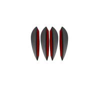 Difusor Labio Decorativo Universal Parachoques Delantero Divisor Aleta Alerón Cuerpo Canard Precio Barbilla Coche Alerón Parachoques Delantero(4PCS Black)