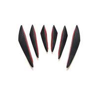 Difusor Labio Parachoques Delantero Universal Alerón Aleta Divisor Precio Canard para Cuerpo Exterior Barbilla Alerón Parachoques Delantero(6PCS Carbon Fiber)