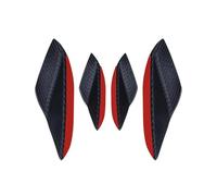 Difusor Labio Parachoques Delantero Universal Alerón Aleta Divisor Precio Canard para Cuerpo Exterior Barbilla Alerón Parachoques Delantero(4PCS Carbon Fiber)
