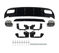 Difusor Labio Parachoques Trasero para Benz W176 A45 AMG A160 A180 A200 A220 A250 Hatchback Alerón Difusor Parachoques Trasero con Terminales Escape