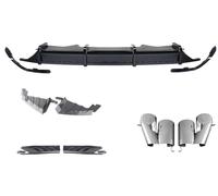 Difusor Parachoques Trasero Coche para Accord 2018-2021 10. ª Generación Difusor Parachoques Trasero Silenciador Labios Punta Escape Divisor Tubo Embellecedor(Silver-Black)
