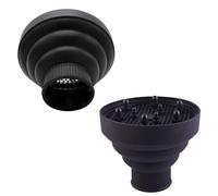 Difusor plegable de silicona portátil universal para secado de cabello rizado con secador, diámetro de conexión de 4-5 cm