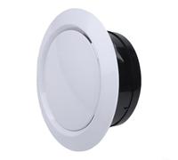 Difusor redondo de ABS, rejilla de ventilación circular ajustable para techo o pared, salida de HVAC blanca de 100 mm para hogar, oficina, baño, cocina (150 mm)