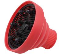 Difusor Rojo, Plegable Silicona de Secador de Pelo | Accesorio de Salón y Hogar, Dispersa Aire, Protege del Calor, Peinado Rápido, para Cabello y Tipos