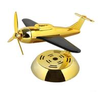 Difusor solar compacto de avión para uso en vehículos con mecanismo giratorio inteligente y fragancia a base de plantas para mejorar la atmósfera de la cabina (amarillo)