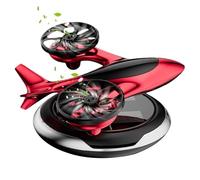Difusor solar del olor del coche,Difusores solares del aceite del coche | Purificador de aire giratorio para automóvil con energía solar - El coche bimotor del avión huele el ambientador de aire, puri