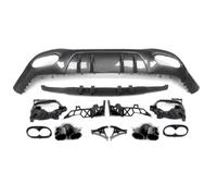 Difusor Trasero Coche Difusor Labio Parachoques Trasero Punta De Escape Silenciador para Benz W177 para AMG Line 19-20 A Class A45 A180 A200 A220 A250 Labio Alerón Parachoques(Carbon Fiber Look)