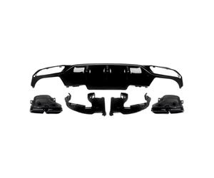 Difusor Trasero Coche Difusor Trasero con Punta De Escape para Benz Clase E W213 Standard E200 E250 E300 2016-2020 Labio Alerón Parachoques