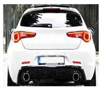 Difusor Trasero Coche para Alfa para Romeo para Giulietta 2010-2020 Difusor De Parachoques Trasero Falso Labio Alerón Parachoques(2 Exhaust)