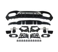 Difusor Trasero De Coche para Benz Clase A W177 A200 A250 Sport Hatchback 2018+ A35 Look Spoiler De Parachoques Trasero con Salidas De Escape Difusor Alerón(Negro)