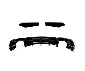 Difusor Trasero De Coche para F30 MT MP 325i 330i 2013-2019: Spoiler Difusor De Parachoques Trasero con Luz De Freno Difusor Alerón(Bilateral Dual out 2)