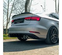 Difusor Trasero Oneway Compatible con Audi A3 (8V) Sedan Facelift 2016-2020 - Negro Brillante