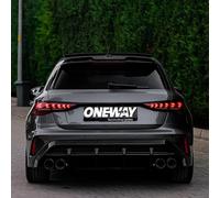 Difusor Trasero Oneway Compatible con Audi A3 (8Y) Sportback S-Line/S3 Facelift 2025- - Negro Brillante