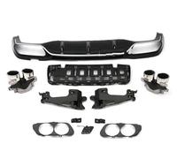 Difusor Trasero para Benz Clase E W213 2016-2019 difusor de Labio Parachoques Trasero E63 E53 alerón con terminales Escape AMG E300 Sport Sedan(E53 Silver)