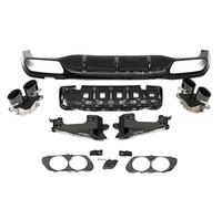 Difusor Trasero para Benz Clase E W213 2016-2019 difusor de Labio Parachoques Trasero E63 E53 alerón con terminales Escape AMG E300 Sport Sedan(E53 All Black)