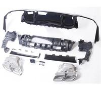 Difusor Trasero para Benz Clase E W213 2016-2022 E200 E260 AMG Line Sedan E63 E53 alerón difusor de Labio Parachoques Trasero con terminales Escape(E63 Silver)