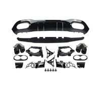 Difusor Trasero para Benz W177 para AMG para Line 2019-2020 A Clase A45 A180 A200 A220 Silenciador Punta Escape Difusor Labio Parachoques Trasero Difusor Alerón Parachoques(Glossly Black)