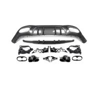 Difusor Trasero para Benz W177 para AMG para Line 2019-2020 A Clase A45 A180 A200 A220 Silenciador Punta Escape Difusor Labio Parachoques Trasero Difusor Alerón Parachoques(Carbon Fiber Look)