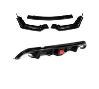 Difusor Trasero Parachoques Delantero Trasero Coche Delantal Protector Alerón Difusor Luz Freno LED Para Infiniti Q50 Estándar/versión Deportiva 2014-2017(E)