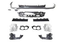 Difusor Trasero Parachoques para Benz Clase E W213 2016-2022 E200 E260 AMG Line Sedan E63 E53 alerón difusor de Labio Parachoques Trasero con terminales Escape(E53 Silver)