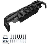 Difusor Trasero unidireccional Compatible con BMW Serie 1 F40 M-Pack/M135i (Escape único L/R) 2019- - Negro Brillante