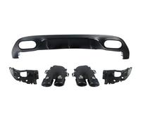 Difusor Trasero Y Puntas De Tubo De Escape para Mercedes Clase E C238 Coupé A238 AMG E53 Look Negro Brillante HETEVSCCK