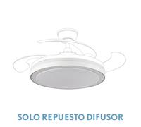 Difusor ventilador techo esparta grande 110 cm blanco, repuesto tulipa