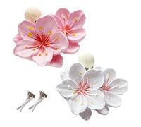 Difusores de coche para aceites esenciales, 2 difusores ambientadores para coche, 2 de aceite en forma de flor de melocotón, difusor de yeso de, 1 x, 4 pulgadas con clips de ventilación