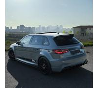 Difusores Laterales Traseros compatibles con Audi RS3 8V Sportback 2015-2016 - Negro Brillante