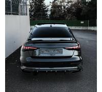 Difusores Laterales Traseros Oneway compatibles con Audi A3 (8Y) Sedan 2020-2024 sin S-Line/S3/RS3 - Negro Brillante