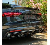 Difusores Laterales Traseros Oneway compatibles con Audi A4 (B9) Sedan/Avant Facelift 2019-2024 - Negro Brillante