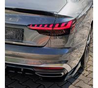 Difusores Laterales Traseros Oneway compatibles con Audi A4 (B9) Sedan/Avant S4/S-Line Facelift 2019-2024 - Negro Brillante